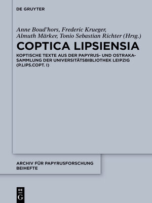 cover image of Coptica Lipsiensia